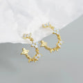 QS623 New Summer Design Jewelry S925 Silver Earrings Four-leaf Flower Engagement Earrings Silver Earrings