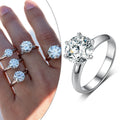 Bestselling S925 Silver Moissanite Six-Prong Ring Comfortable Wear Wide Band Live Streaming Hot Sale