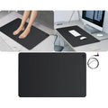 60*40cm Customized Eco-Friendly Earthing Leather Rubber Therapy Indoor Healthy Static Yoga Grounding Mat 15FT Grounding Wire