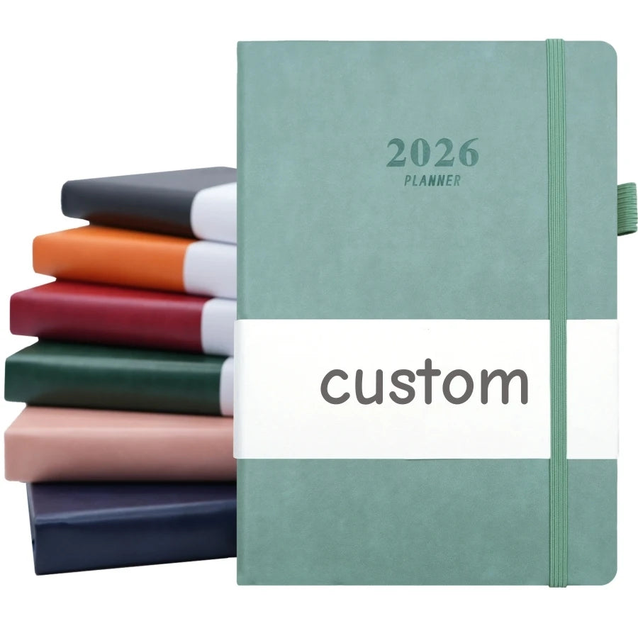 Wholesale Hardcover A5 Journal Diary 2027 Custom Printed Calendar 2027 Agenda Planner Daily Journal Notebook With Logo