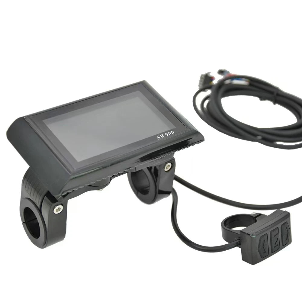 Sw900 Electric Bike Display 24v/36v/48v52v/60v Meter Lcd Speed Control Meter 6-cell Bicycle Conversion Parts