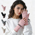 Fashion Ladies Office Typing Half Finger Touchscreen Warm Daily Commuting Driving Cycling Gloves