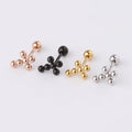 Piercing Jewelry Special Design Cross Cartilage Earring Statement Stainless Steel Screw Back Stud Earrings