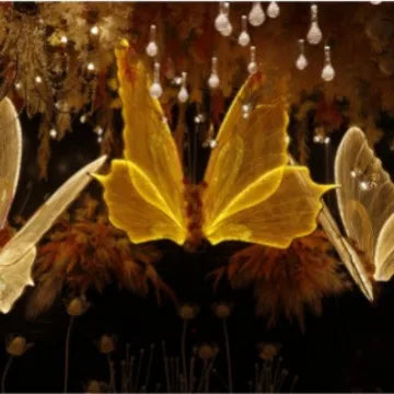 Iron Fabric Butterfly Chandelier for Wedding Hall Decorations Elegant Hanging Accessory for Hotel Venue Roadway Leading Wedding