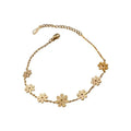 Women's Sunflower Daisy Gold Stainless Steel Bracelet Special Design Not Fade Anklet Fashion Charm Jewelry