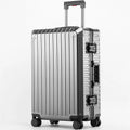 2024 NEW  Pure  Aluminium Luggage Suitcase Metallic Trolley Bags Carry-on 20 Inch TSA Password Lock Suitcase