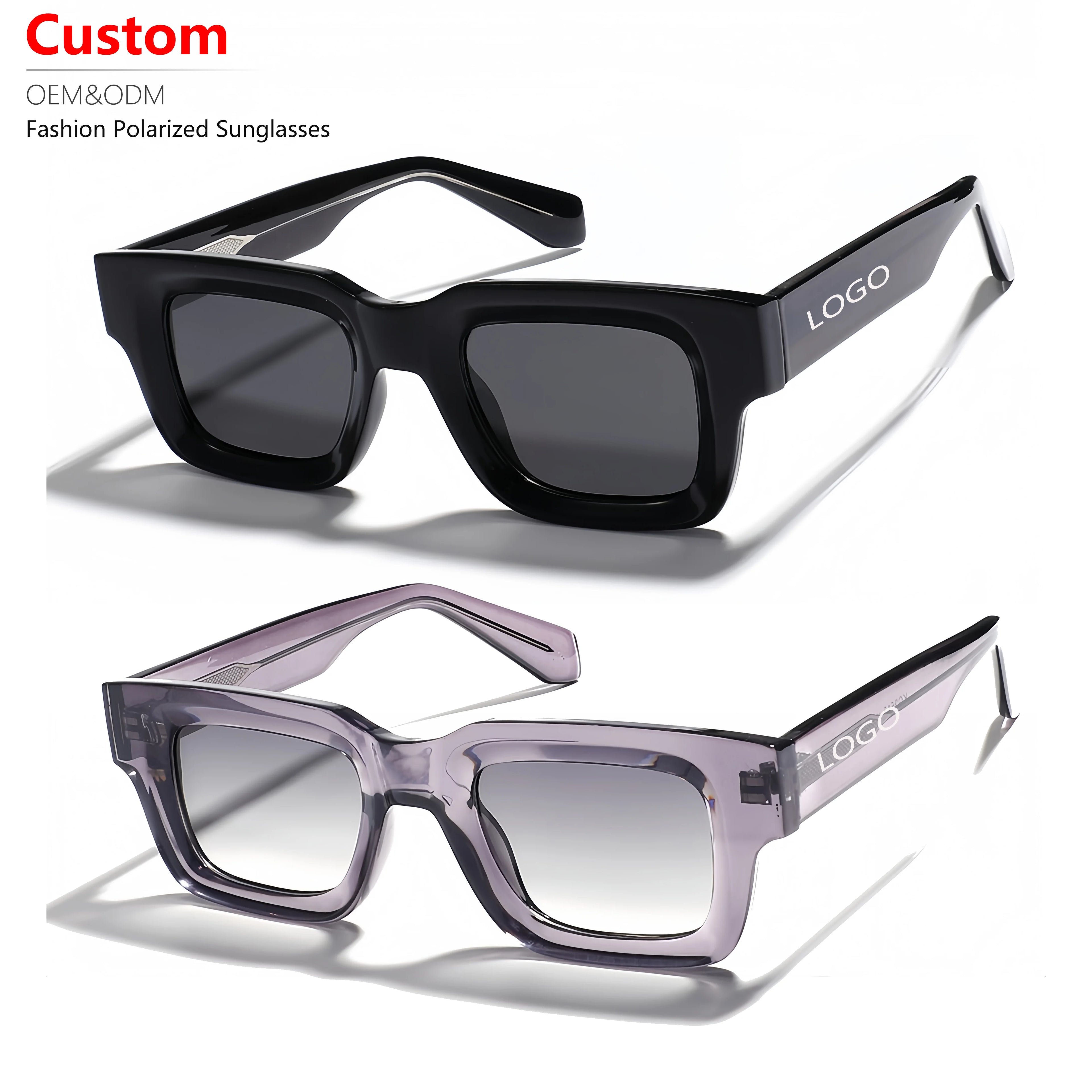 New Adult Retro Polarized Sun Glasses UV Resistant Fashion Sunshade UV400 TAC Lenses Women Men Fashion Sunglasses