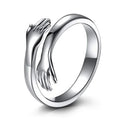 Custom Hug Ring 925 Sterling Silver Without Stone Inlay Suitable for Men's Wedding Ring
