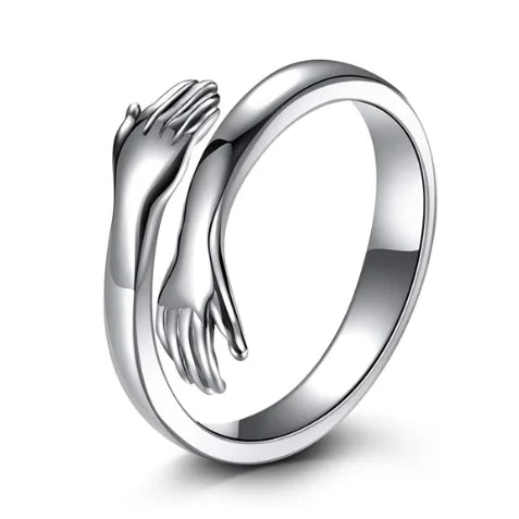 Custom Hug Ring 925 Sterling Silver Without Stone Inlay Suitable for Men's Wedding Ring