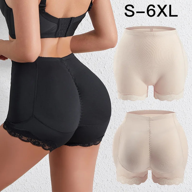 Womens Seamless Push up Hip up Panty Buttock Enhancers Pads Padded Panties Butt Lift Panties