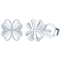 925 Sterling Silver Fancy Earrings for Women Tempered Shape S925 Silver Stud Heart Earrings with Pearl and Diamond