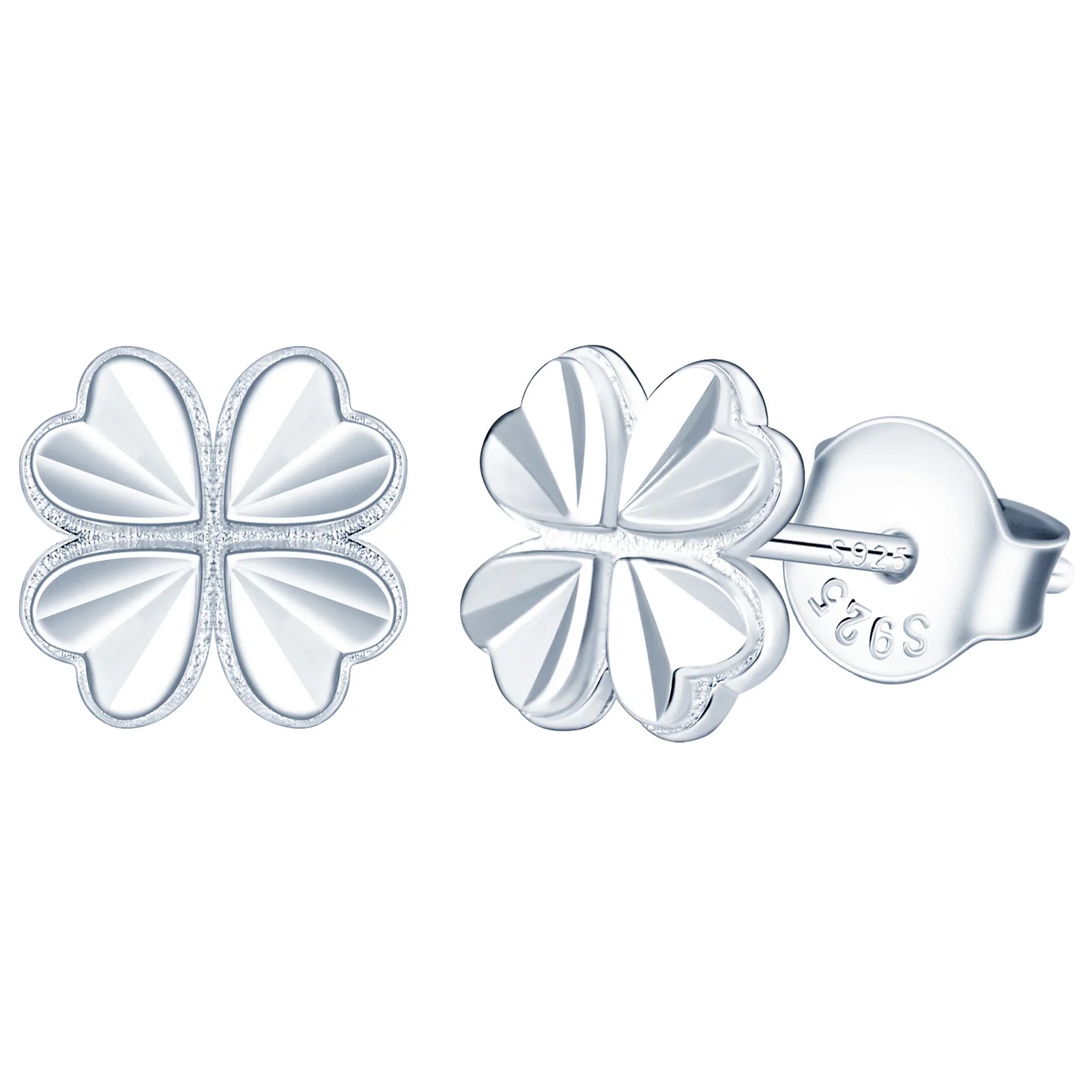 925 Sterling Silver Fancy Earrings for Women Tempered Shape S925 Silver Stud Heart Earrings with Pearl and Diamond