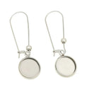 Inner Size 6/8/10/12/14/16/18/20mm Stainless Steel Cabochon Earring Settings Round Shape Blank Base DIY Earrings Hooks Findings