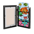 Magnetic Flip Photo Frame Kids Home Decoration Wood Frame Iron Material Replaceable Children's Art Poster Picture Drawing