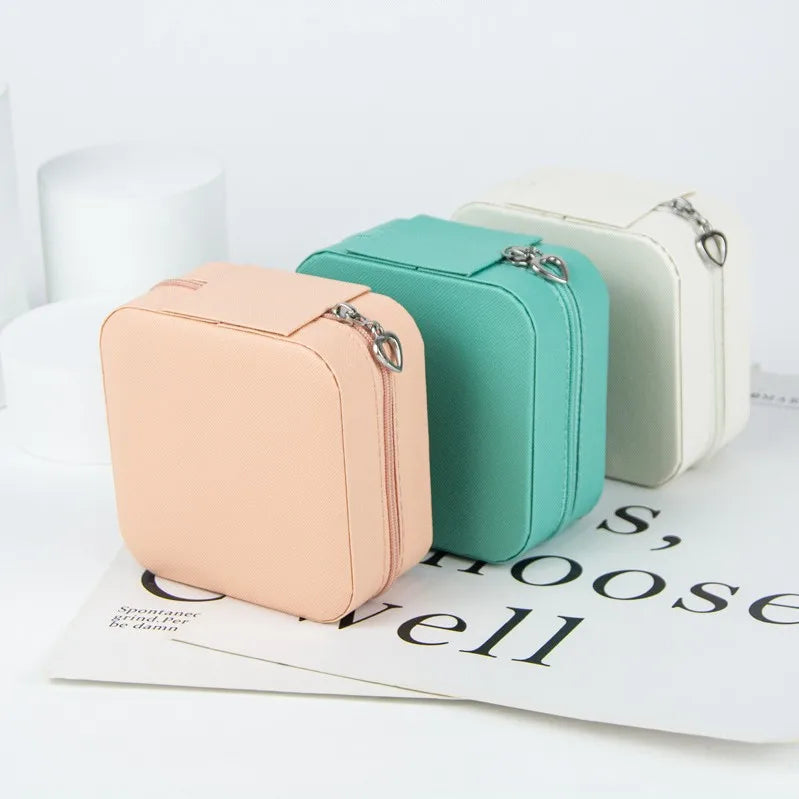 Joyas Wholesale Custom Logo Luxury Travel PU Leather Jewelry Suit Gift case Boxes Packaging Box