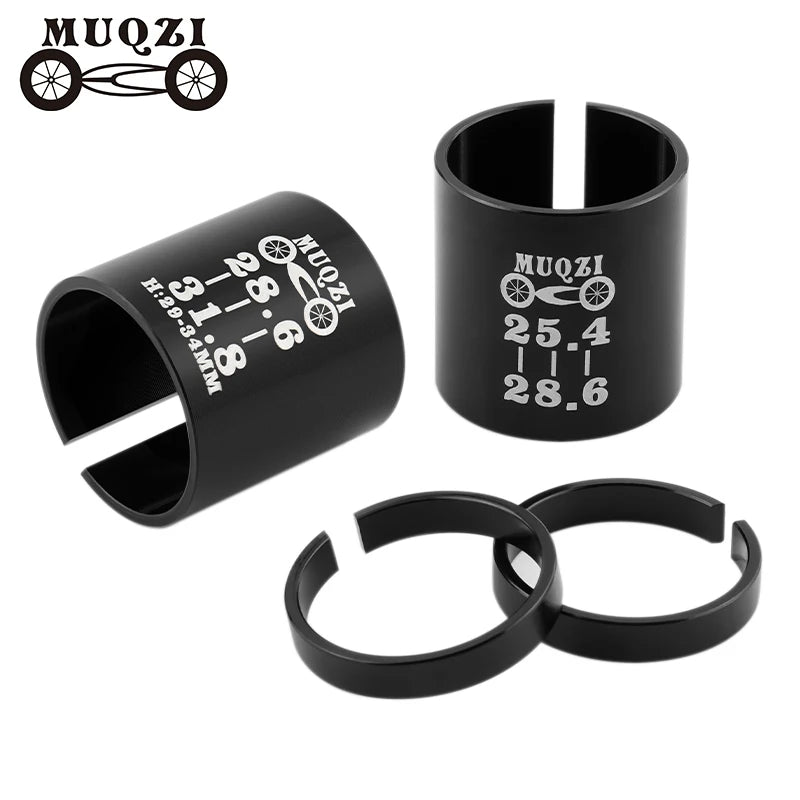 MUQZI Bike Stem Adapter 25.4 to 28.6mm 28.6 to 31.8mm Adjust Conversion Shim MTB Road Bicycle Fork Adapter