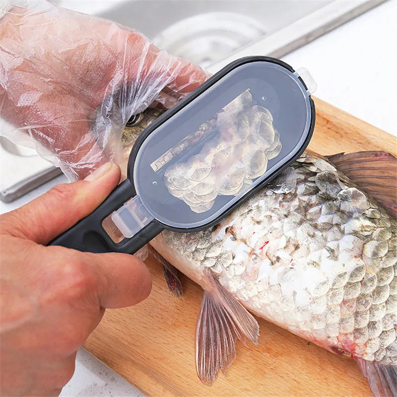 HelloWorld 1pc Fish Knife Cleaning Peeler Scraping Fishing Scale Brush Fish Skin Brush Kitchen Accessories Kitchen Gadgets