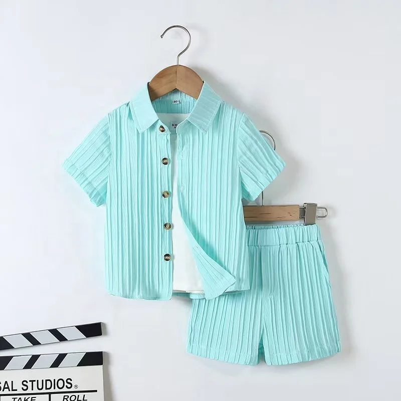 Summer Boutique 3 4 5 6 7 Year Old Children Shirts Suit Fashion Boy Child Clothes Kids Wear Wholesale Toddler Boys Clothing Sets