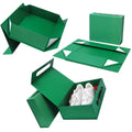 Recyclable Rigid Cardboard Folding Magnetic Closure Customized Logo Printed Luxury Shoe Box Packaging Matt Lamination Embossing