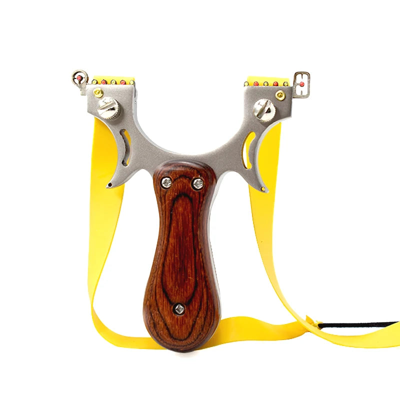 PIAO YU Stainless Steel Wooden Patch Slingshot Shooting Hunting Slingshot Outdoor Shooting Slingshot Game