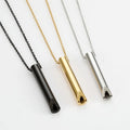 Hot Selling Women Stainless Steel Whistle Pendant Necklace Hip Hop Style Gold Plated Anxiety Relief Engraving Logo Anniversary