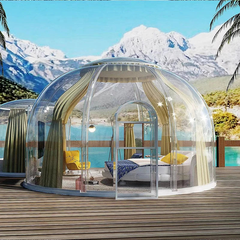 Small Size Polycarbonate Clear Plastic Hemispherical Domes for Dining