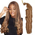 24-Inch High Quality Synthetic Extensions 150g Loose Wave Bouncy Pony French Curls Pre-Stretched Silky Wavy Braiding Single Yaki