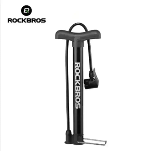 ROCKBROS Portable Aluminum Alloy Tire Hand Pump with Presta/Schrader AV/FV Valves 80-130PSI 375g for MTB & Road Bikes