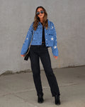Fall New Fashion Pearl Denim Jacket Women Coats Jackets for Women 2023