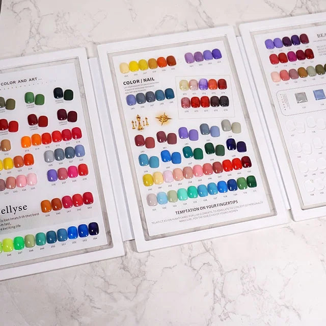 Factory Customization Solid Acrylic Hand Nail Art Display Book with New Design Professional Nail Polish Color Tips Cards