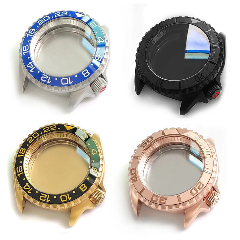 Custom 42mm Ceramic Bezel Insert Sapphire Glass Stainless Steel Watch Case Cover SKX007 Movement Parts Wristwatch Tools Parts