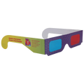 Movie Cinema Concert Custom Full Printing Foldable Red Blue 3d Paper Glasses for Gift Promotion Kids