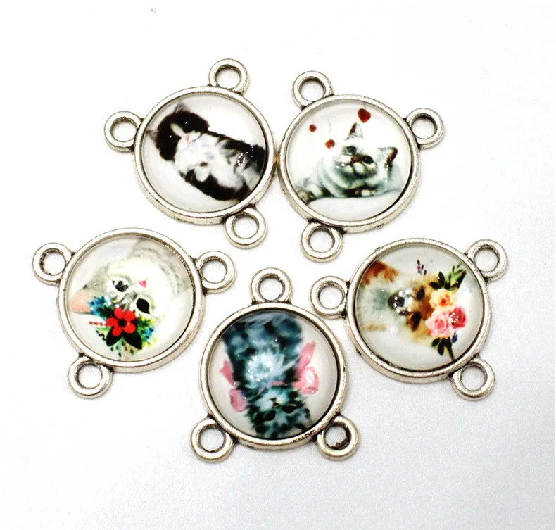 Triple-Hole Time Gem Pendant Photo Necklace Keychain Accessories DIY Jewelry Components - Custom Design From Your Photos