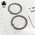 VAF 16/18/21Cm 6Mm Round Box Keel Winding Bracelet Stainless Steel Bracelet  Pulseras Acero Bracciale Uomo