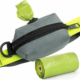 Lightweight Nylon Poop Bag Holder with Dispenser for Dog Waste Attachs to Dog Leash Walking Running Hiking Accessory