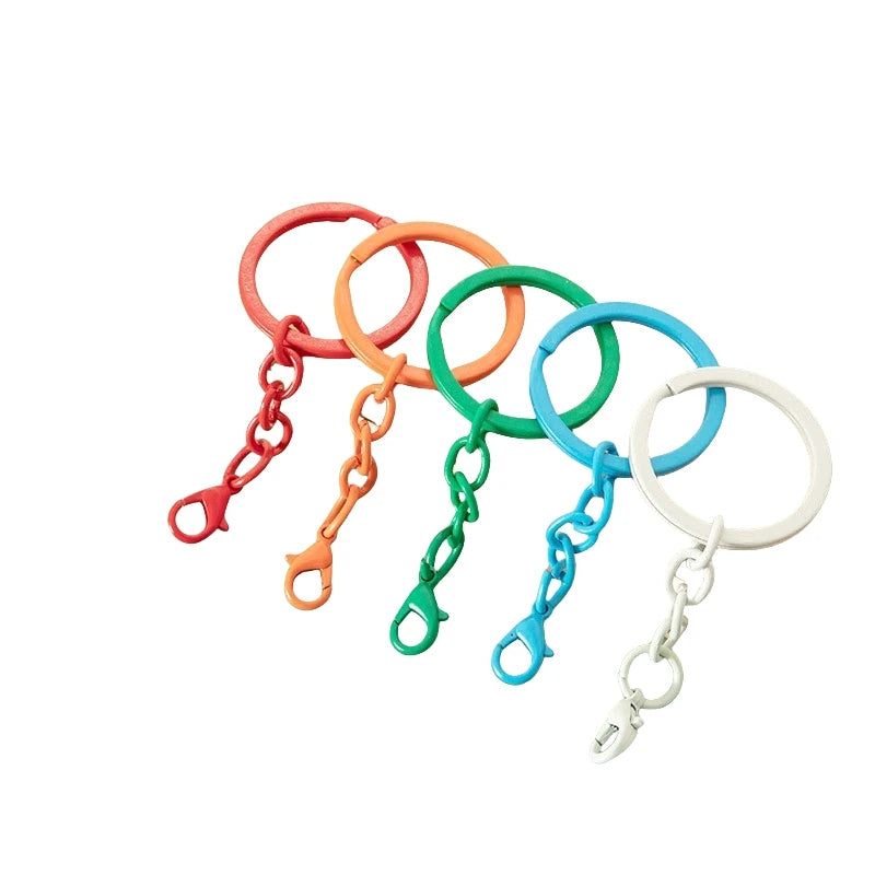 30mm Metal Lobster Clasp Keychain Hook Rotating Buckle Keychain DIY Accessories Jewelry Keyring Connectors Key Chain Ring Holder