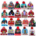 New Year LED Light-Up Santa Hat Knitted Christmas Beanie Cap with Party Supplies for Adults Christmas Hat Gift for Parties