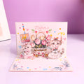 In Stock Mother's Day Folding Blessing Message Card Cute Cat Birthday Dog Lovers Gift Pop up Greeting Cards