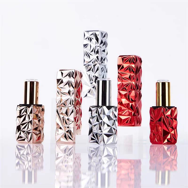 Square Texture Magnetic Lipstick Tube Empty 3.5ml DIY Cosmetic Packaging Custom Logo Printing Refillable Lip Gloss Case