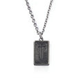 Stainless Steel Cube Forged Cross Europe and America Retro Men and Women Personality Brick Creative Pendant Necklace