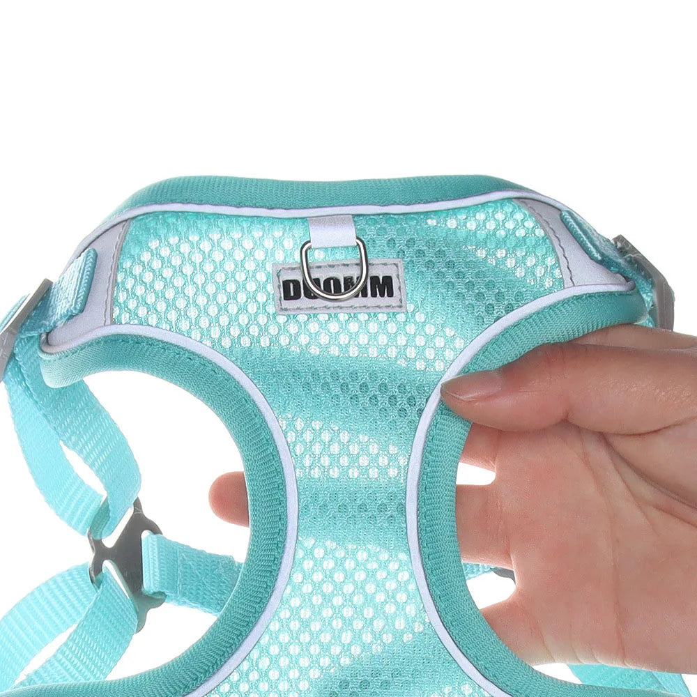Tactical Adjustable Luxury Reflective Puppy Pet Leash and Harness Set with Padded Vest for Small Medium Large Dog and Cat