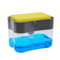 Creative Bathroom Kitchen Soap Dispenser Box Wash Sponge Holder Pump Sponge 2 in 1 Liquid Manual Press Soap Dispenser