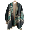 New Retro Wash Painting Print Winter Like Cashmere Scarf Women Warm Thick Shawls Wraps Pashmina Fashion Bufandas Poncho Echarpe