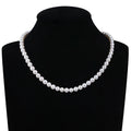 Sample Design 7-8mm Natural Near Round Freshwater Pearl Necklace for Sale