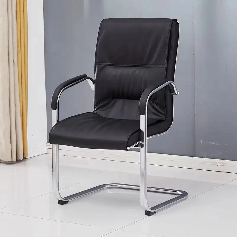 Foshan Factory Wholesale Office Chair Black Leather Swivel Conference Office Chair With Wheels