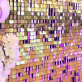 Decorative Backdrop Curtain 3d Iridescent Hot Sale Outdoor Gold Reflective Black Sequin Wall Panels Board Shimmer Wall