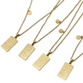 Trendy 2024 Vintage Stainless Steel Tarot Pendant Necklace Cute Geometric Shape Link Chain for Women's Horoscope Sign Styling