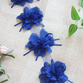 DIY Handmade Lace 8cm 3D Chiffon Flower 120D Chiffon Clothing Accessories Dress Decoration XF09 10 Flowers Per Yard