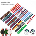 20mm 22mm Premium Nylon Watch Bands With Stainless Steel Buckle Quick Release Canvas Woven Striped Replacement Watch Strap