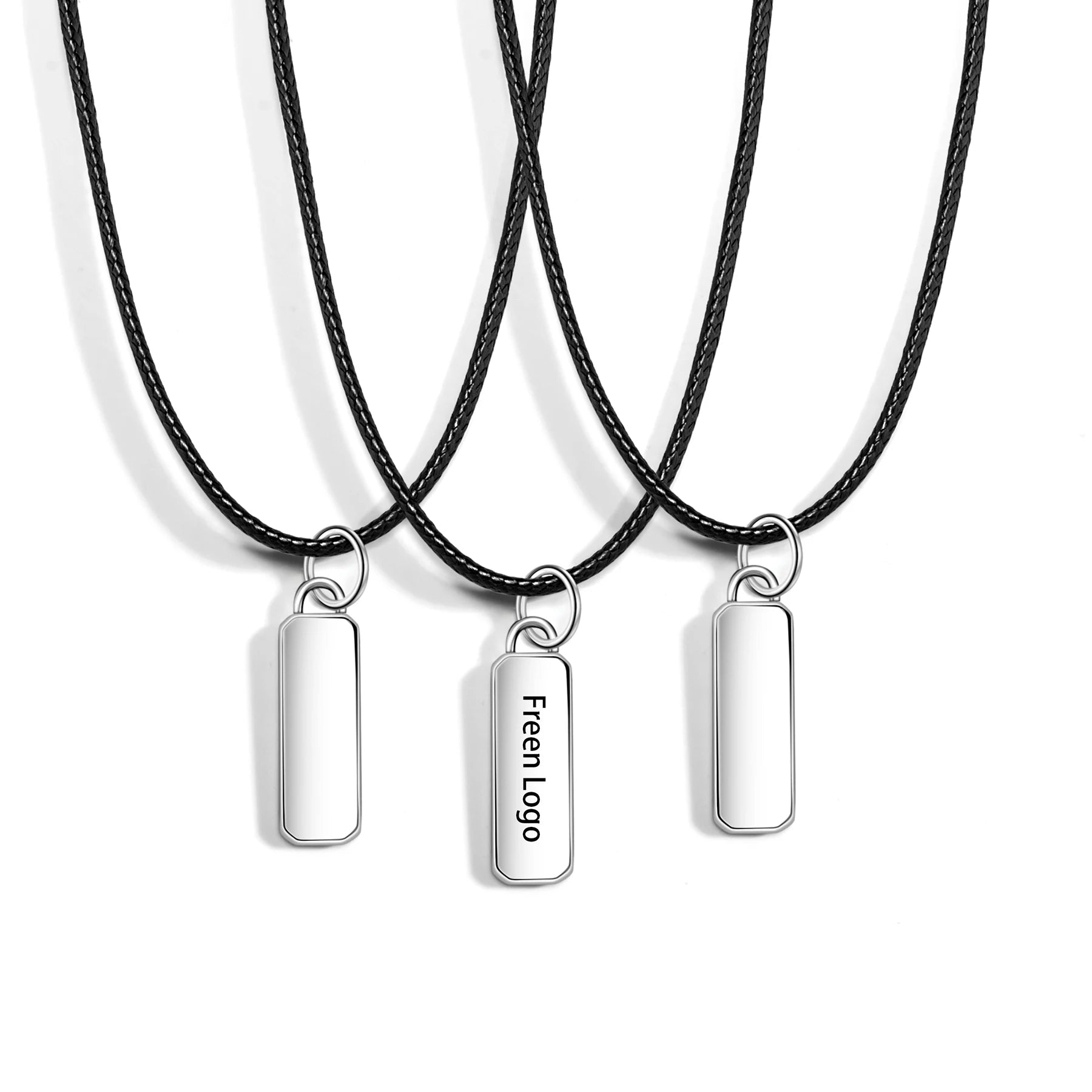 Wholesale Custom Blank Bar Pendant Name Plate Jewelry Stainless Steel Tags Pendants Necklace